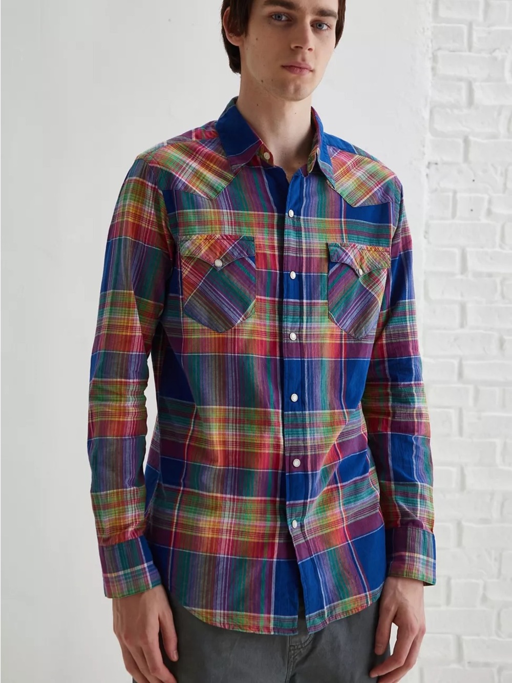 Polo Ralph Lauren Classic Fit Madras Plaid Shirt Large